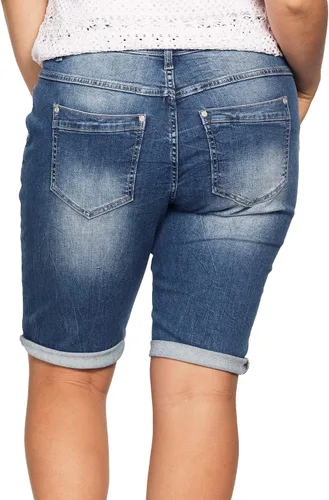 Vista 3 de Ellos Bermudas de jean para mujer, talla grande