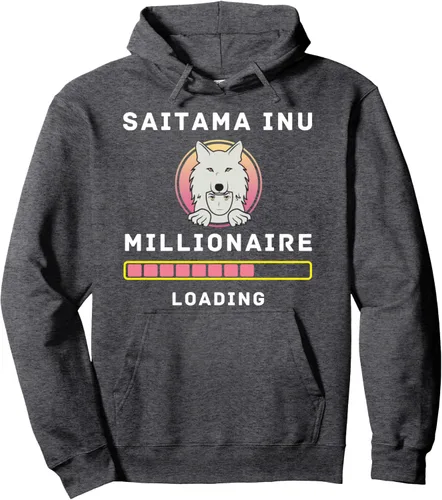Vista 4 de Sudadera con capucha Saitama Inu Millionaire Loading Crypto Blockchain