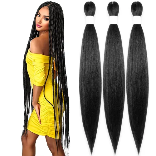 Vista 63 de Cabello trenzado burdeos, 10 pulgadas, 4 paquetes Cabello preestirado, trenzas de ganchillo cortas y rectas, textura Yaki, fibra sintética