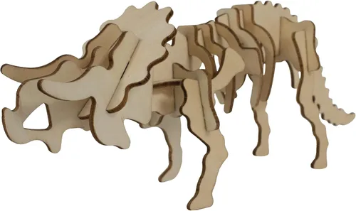 Vista 12 de Rompecabezas de madera Eco 3D de Deluxebase. Kit de manualidades de rompecabezas 3D con temática animal. Juguetes de animales de safari de madera