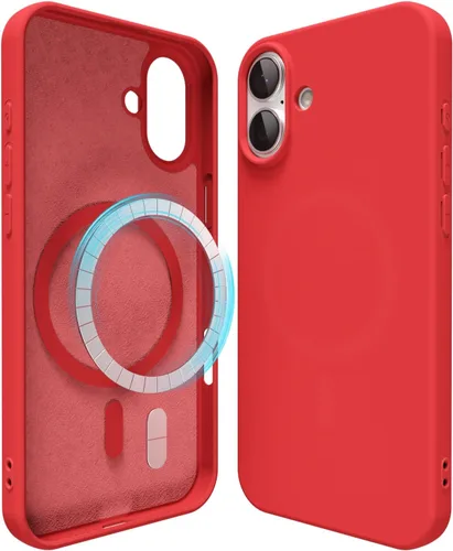Vista 115 de oakxco Funda de silicona para iPhone 12 Pro Max, magnética, compatible con carga inalámbrica Magsafe, cubierta protectora de goma suave y delgada