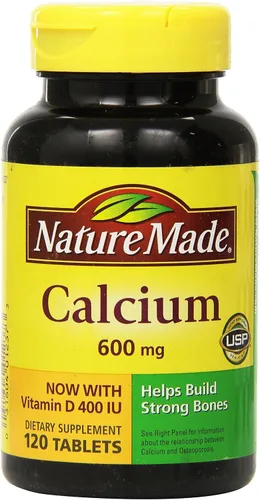 Vista 13 de Nature Made Calcio 600 mg con Vitamina D3, Suplemento Dietético para Apoyo Óseo, 60 Tabletas Suplemento de calcio para la salud ósea, suplemento