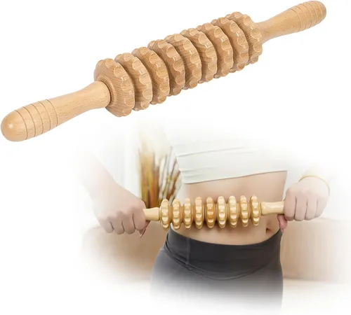Vista 8 de 3 Piezas Herramientas de Masaje de Terapia de Madera Masajeador de Drenaje Linfático Masajeador de Madera Herramientas de Escultura Corporal