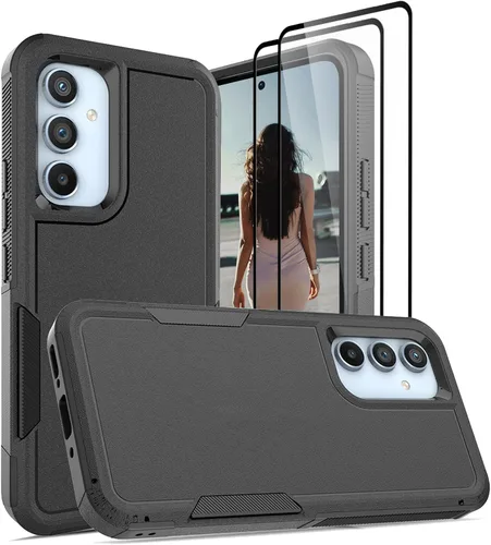 Vista 181 de Jeylly Compatible con Samsung Galaxy A22 5G Funda, Funda Samsung A22 5G con 2pcs protectores de pantalla de vidrio templado