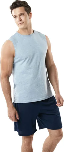 Vista 4 de TSLA Paquete de 1 o 3 camisetas sin mangas para hombre, camisetas deportivas de rendimiento muscular, camisetas sin mangas para entrenamiento