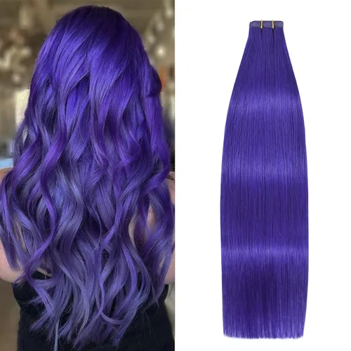 Vista 12 de Extensiones de cabello humano real color negro azabache, extensiones de cabello humano 100% Remy, sedosas y lacias, para mujeres, 20 unidades por