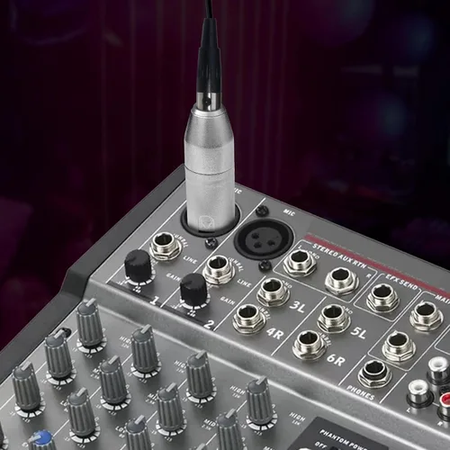 Vista 5 de Paquete de 5 mini conectores XLR de 3 pines, micrófono adaptador macho de 3 pines a XLR macho de 3 pines, conector de audio de micrófono de aleación