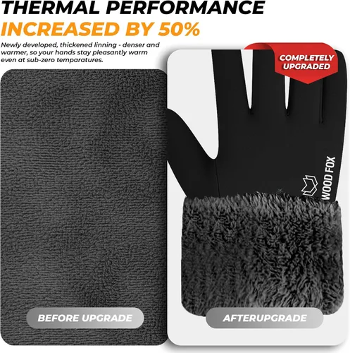 Vista 4 de WESTWOOD FOX Kids Winter Thermal Cycling Gloves Boys Girls Flexible Grip Touchscreen Cycling Bike Gloves for Children Running Ski Anti-Slip Mitts