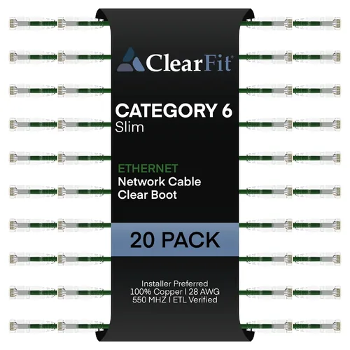 Vista 12 de UNC Group - Paquete de 10 cables de conexión Ethernet Cat6 28AWG de 1 pie, red, arranque transparente, Internet Cat 6, clasificación para centro