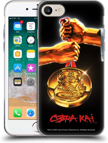 Vista 15 de Head Case Designs Funda de gel suave con licencia oficial de Cobra Kai Gold Medal Graphics compatible con Apple iPhone 7 Plus/iPhone 8 Plus