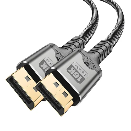Vista 9 de MaxRenard Cable DisplayPort 8K 1.4, cable DP a DP de 6.6 pies, 8K a 60 Hz 4K a 144 Hz, puerto de pantalla a puerto de visualización de transferencia