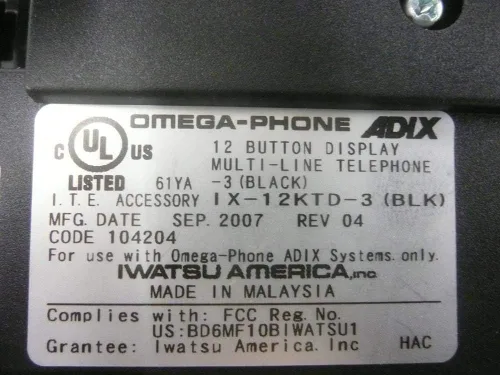Vista 2 de Iwatsu IX-12KTD-3/104204 (renovado)