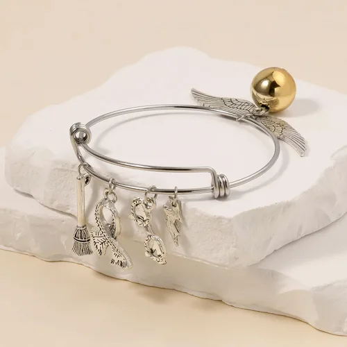 Vista 2 de Fancy Space Pulseras con dije de hechicero, pulsera de Halloween con temática de hechicero, ajustable de 6.8 pulgadas, regalo de cumpleaños