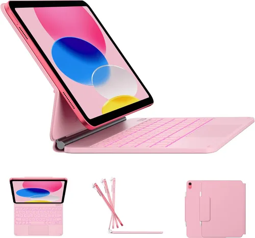 Vista 15 de typecase Funda de teclado Edge para iPad de 11ª generación A16 (2025) y 10ª generación de 10.9 pulgadas (2022) - Trackpad multitáctil, teclado