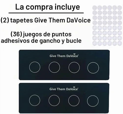 Vista 3 de DaVoice Tapete de botones de comunicación para perros y 36 puntos adhesivos (8 círculos) para entrenamiento de botones que hablan para mascotas