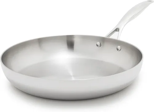 Vista 12 de GreenPan Valencia Pro Sartén de Acero Inoxidable de 8", Sartén Apta para Inducción con Tri-Capa Espejada, Cerámica Antiadherente Sin PFAS, Batería