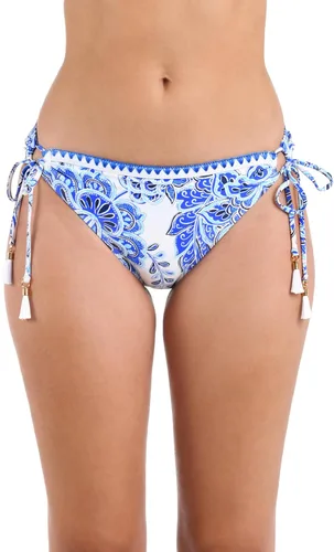 Vista 7 de La Blanca Parte inferior de bikini hipster con lazo lateral para mujer Negro/ Luces de la ciudad