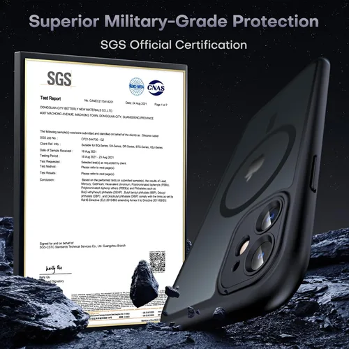 Vista 4 de TOCOL Funda magnética para iPhone 11, protección completa mejorada de la cámara, compatible con Magsafe, protección de grado militar, parachoques