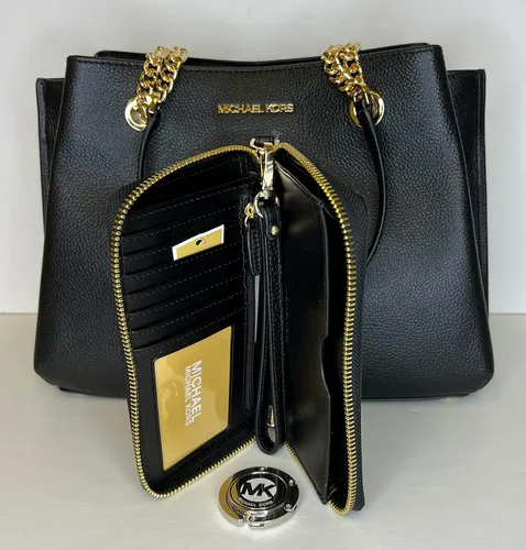 Vista 4 de Michael Kors Teagen LG - Bolso de mano con correa para teléfono y gancho para bolso