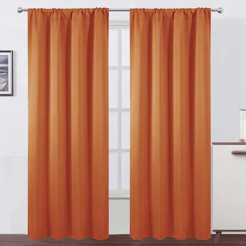 Vista 57 de LEMOMO Cortinas opacas de 42 x 54 pulgadas, juego de 2 paneles de cortinas con aislamiento térmico para oscurecer la habitación