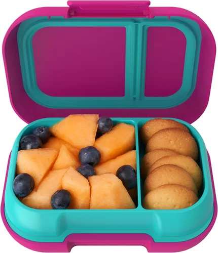 Vista 12 de Bentgo Snack para niños a prueba de fugas de 2 compartimentos estilo bento Aguamarina