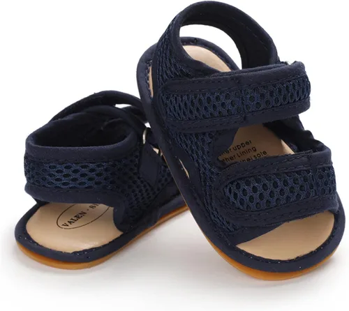Vista 6 de RVROVIC Sandalias de primera calidad para bebés, niños y niñas, suela de goma antideslizante suave, zapatos de verano al aire libre para niños