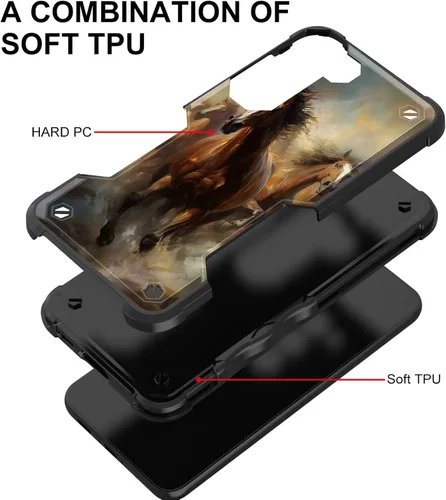 Vista 223 de Funda para Galaxy A14 5G, [Doble Capa][Protección contra Caídas de Grado Militar de 10 Pies] [Antideslizante] Funda Resistente a Prueba de Golpes