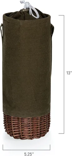 Vista 5 de Picnic TIME Malbec - Cesta aislante para botellas de vino y sauce, bolsa de regalo para vino
