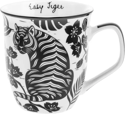 Vista 19 de Karma Gifts - Taza bohemia de 16 onzas, color blanco y negro, diseño de abeja, bonita taza de café y té, tazas de café de cerámica para mujeres