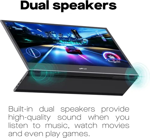 Vista 5 de Mobile Pixels Glance - Monitor portátil para laptop, pantalla FHD 1080P de 16 pulgadas, monitor portátil USB-C y HDMI, monitor de viaje
