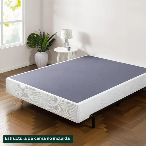Vista 2 de Base estándar para colchón, metal, soportes de madera, fácil montaje de Zinus Walter 2-Blanco