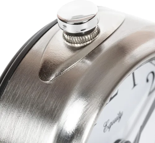 Vista 5 de Equity 25655 - Reloj despertador pequeño de metal plateado