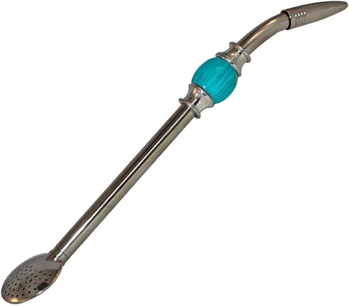 Vista 6 de RECHERE Acero inoxidable Yerba Mate Tea Bombilla Calabaza Beber Paja Filtro Plata (Negro)