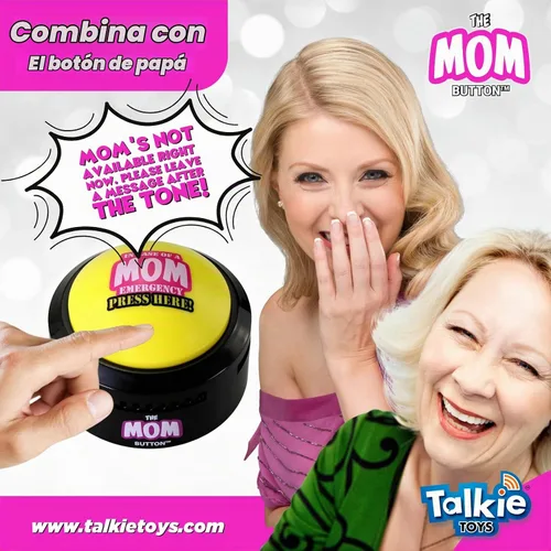 Vista 6 de Talkie Toys Products El botón de mamá - Reproduce 10 refranes divertidos de mamá - Genial