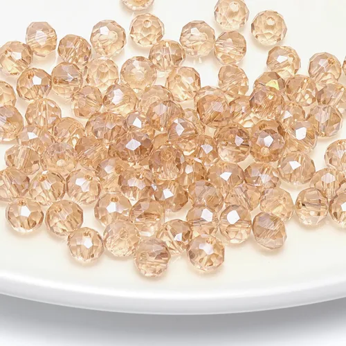 Vista 17 de 246 cuentas de cristal redondas de 0.118 pulgadas (0.118 in) con múltiples facetas sueltas espaciadoras de cristal para hacer joyas, pulseras