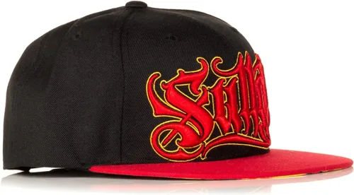 Vista 3 de Sullen Lobo Tattoo Lifestyle Graphic El Snapback Sombrero Ajustable Negro, Negro