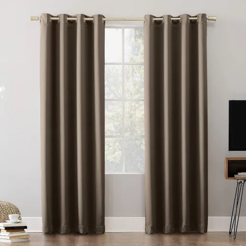 Vista 46 de Sun Zero Nordic - Juego de 2 paneles de cortinas con ojales de grado teatral extremo 100% opacas, 104" x 96" (2* 52" x 96"), cortinas opacas blanco