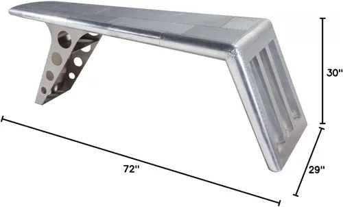 Vista 2 de ARTIZANSTORE Escritorio de aluminio aviador decoración para el hogar y la oficina