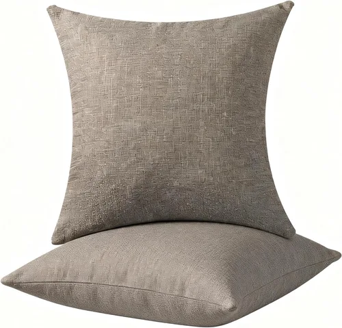 Vista 14 de Almohadas con rellenos incluidos, almohadas de sofá de 18 x 18 pulgadas, almohadas para sofá, azul, paquete de 2, gris claro