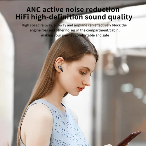 Vista 2 de IKXO Auriculares Bluetooth con banda para el cuello, con cancelación de ruido, con micrófono, inalámbricos, impermeables, deportivos, 6 horas