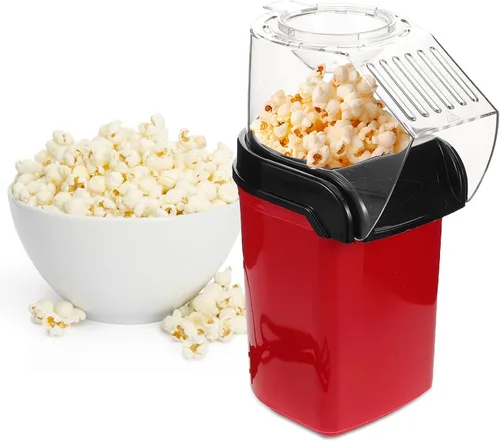 Vista 6 de Yardwe Mini máquina eléctrica para hacer palomitas de maíz de aire caliente, compacta, automática, para uso doméstico con enchufe de EE. UU., 110 V