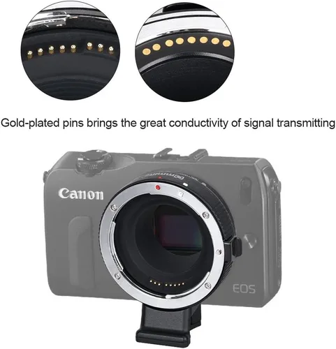 Vista 5 de Commlite CM-EF-EOS M Adaptador de montaje de lente de enfoque automático para lente EF/EF-S a Canon EOS M (montaje EF-M) Anillo convertidor de lente