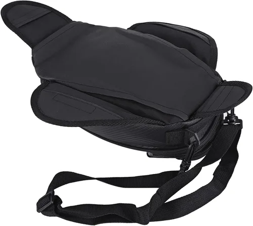 Vista 7 de Negro Universal Motocicleta Motocicleta Montar Fuerte Magnético Impermeable Aceite Tanque de Combustible Bolsa