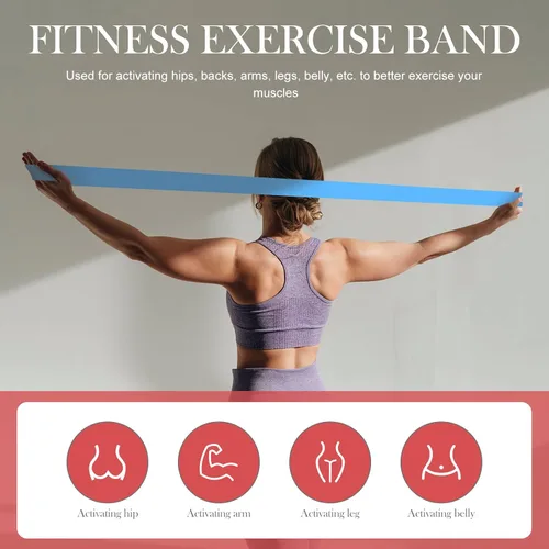 Vista 2 de 3pcs Fitness Exercise Band TPE Strength Training for Yoga Rehab