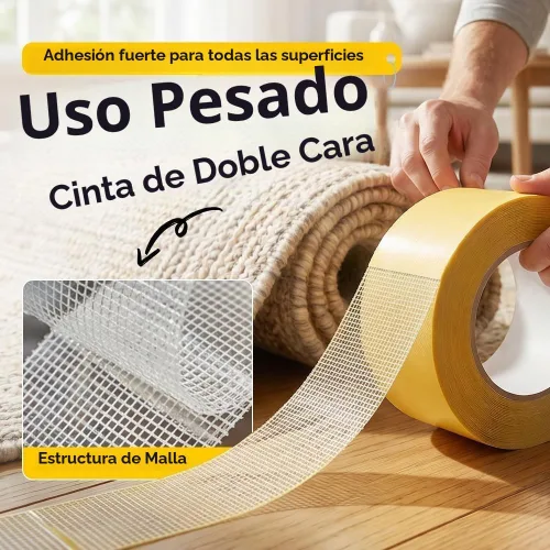 Vista 2 de Cinta de doble cara resistente, cinta adhesiva de malla de tela, 1.18