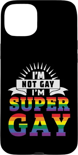 Vista 9 de iPhone 16 Im Not Gay Im Super Gay LGBTQ Pride Equality Rainbow Flag Case