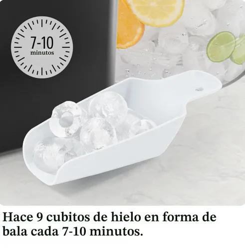Vista 7 de ICEMAN - Máquina para hacer hielo de doble tamaño para encimera - Máquina de hielo portátil, máquina de hielo grande y pequeña con autolimpieza, 9