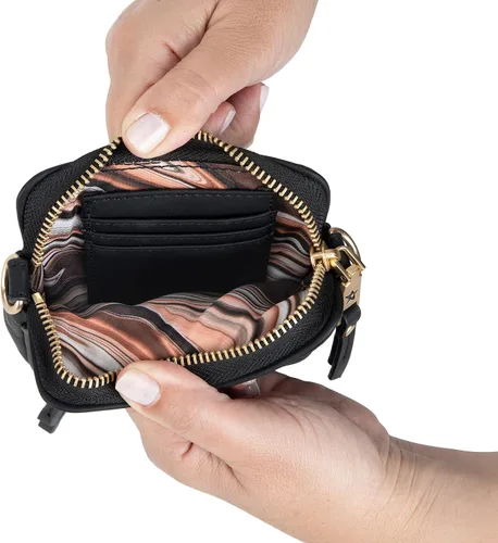Vista 4 de JuJuBe Eco Compact Crossbody Bag, Small Purse for Moms, Includes 3 Pockets and Credit Card Slots, Wear as a Wristlet