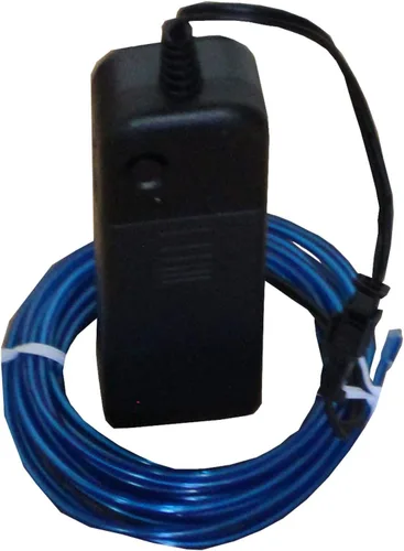 Vista 3 de Cable electroluminiscente de luz de neón de 15 pies con batería (paquete de 8 unidades, azul, verde, rojo, blanco, naranja, morado, rosa, amarillo)
