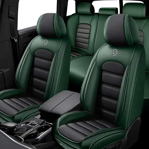 Vista 24 de 5 fundas de asiento para Mazda2 2011-2023, fundas de asiento de automóvil de cuero, impermeables, suaves, cómodas fundas de asiento de automóvil